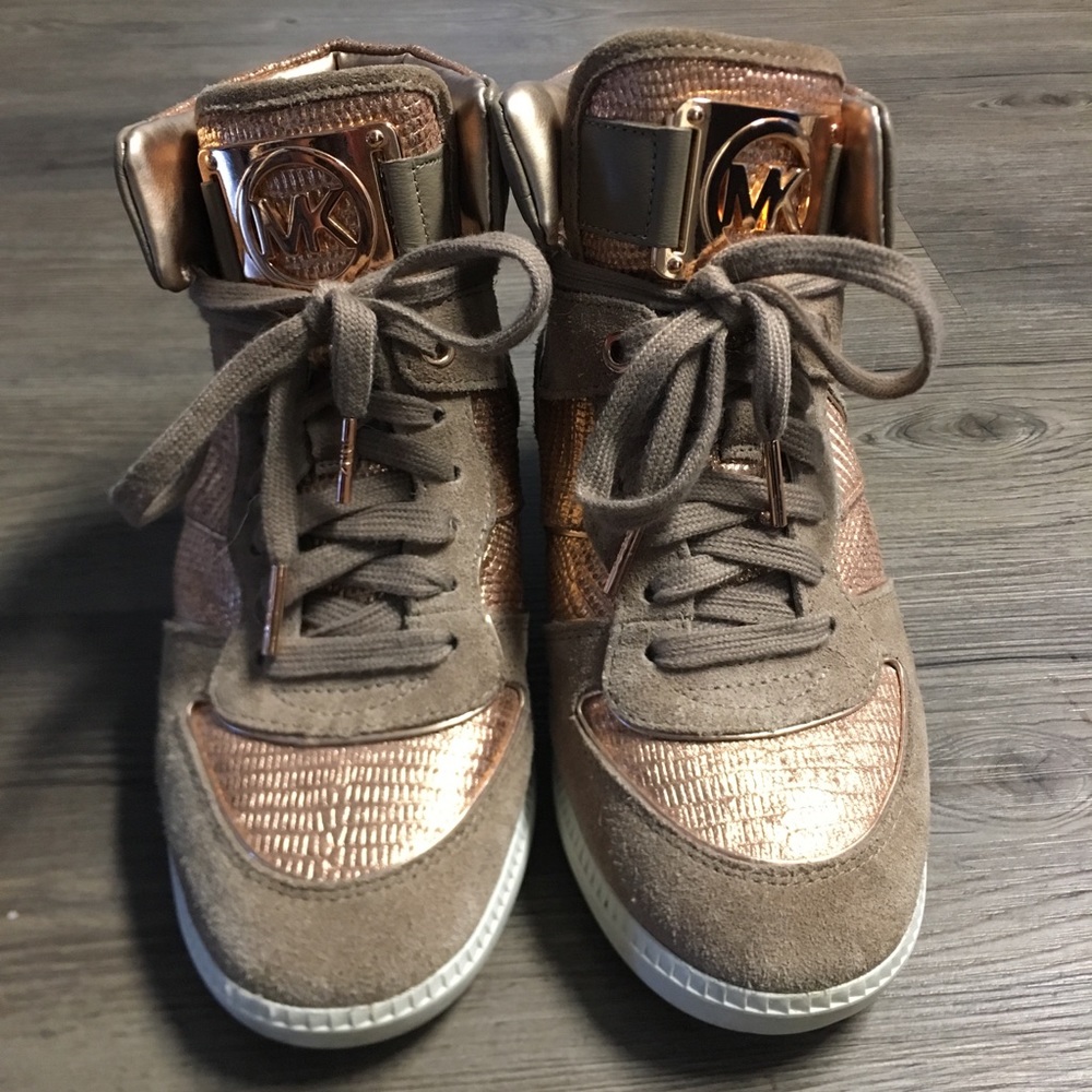 Michael Kors High Top Wedge Logo Sneaker